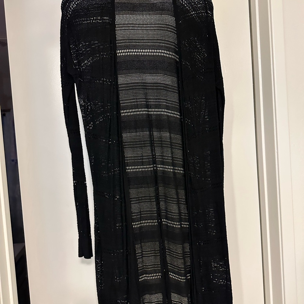 Express Black Mesh Cardigan